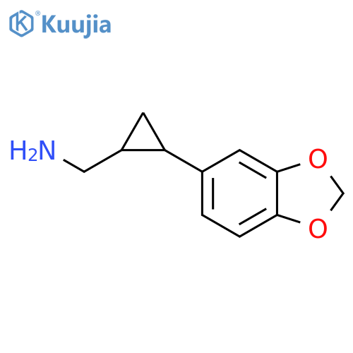 2-(1,3-dioxaindan-5-yl)cyclopropylmethanamine structure