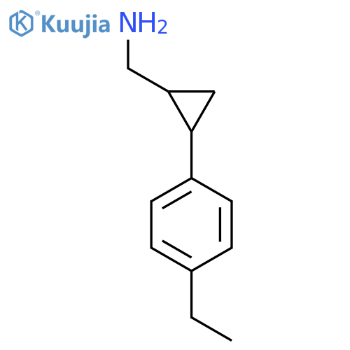 2-(4-ethylphenyl)cyclopropylmethanamine structure