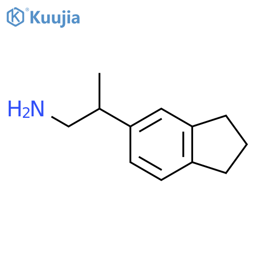 2-(2,3-dihydro-1H-inden-5-yl)propan-1-amine structure