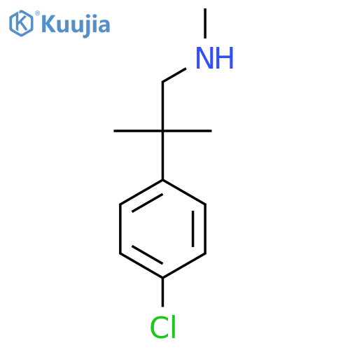 2-(4-chlorophenyl)-2-methylpropyl(methyl)amine structure