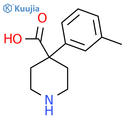 4-(3-methylphenyl)piperidine-4-carboxylic acid structure