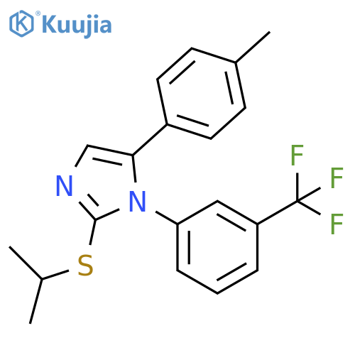 5-(4-methylphenyl)-2-(propan-2-ylsulfanyl)-1-[3-(trifluoromethyl)phenyl]-1H-imidazole structure