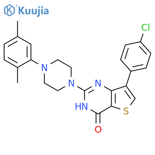 7-(4-chlorophenyl)-2-[4-(2,5-dimethylphenyl)piperazin-1-yl]-3H,4H-thieno[3,2-d]pyrimidin-4-one structure