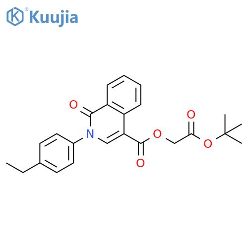 tert-butyl 2-[2-(4-ethylphenyl)-1-oxo-1,2-dihydroisoquinoline-4-carbonyloxy]acetate structure