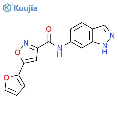 5-(furan-2-yl)-N-(1H-indazol-6-yl)-1,2-oxazole-3-carboxamide structure