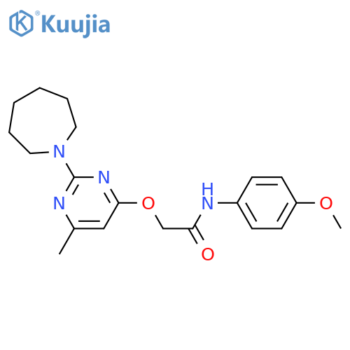 2-{[2-(azepan-1-yl)-6-methylpyrimidin-4-yl]oxy}-N-(4-methoxyphenyl)acetamide structure