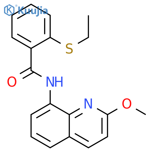 2-(ethylsulfanyl)-N-(2-methoxyquinolin-8-yl)benzamide structure