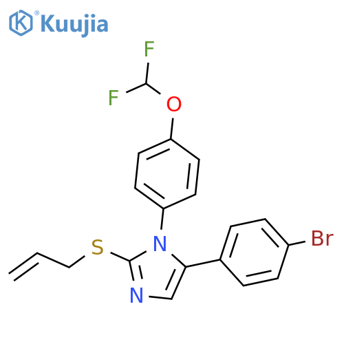 5-(4-bromophenyl)-1-[4-(difluoromethoxy)phenyl]-2-(prop-2-en-1-ylsulfanyl)-1H-imidazole structure
