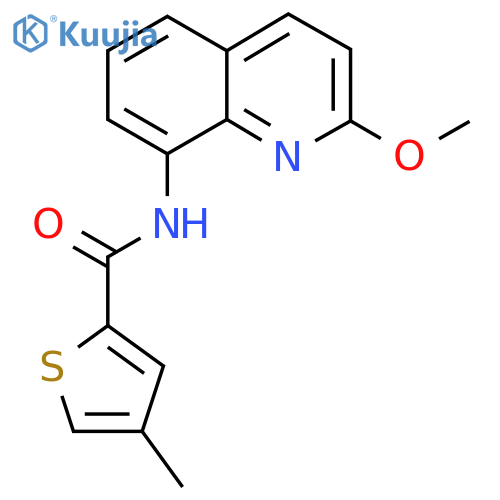 N-(2-methoxyquinolin-8-yl)-4-methylthiophene-2-carboxamide structure