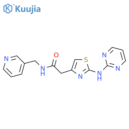 N-(pyridin-3-yl)methyl-2-{2-(pyrimidin-2-yl)amino-1,3-thiazol-4-yl}acetamide structure