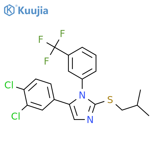 5-(3,4-dichlorophenyl)-2-[(2-methylpropyl)sulfanyl]-1-[3-(trifluoromethyl)phenyl]-1H-imidazole structure