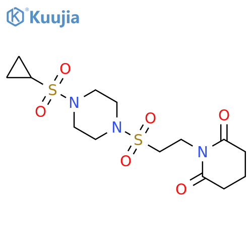 1-(2-{4-(cyclopropanesulfonyl)piperazin-1-ylsulfonyl}ethyl)piperidine-2,6-dione structure