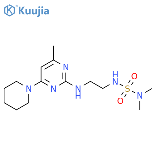 N-{2-(dimethylsulfamoyl)aminoethyl}-4-methyl-6-(piperidin-1-yl)pyrimidin-2-amine structure