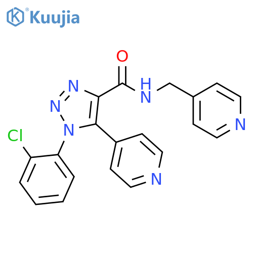 1-(2-chlorophenyl)-5-(pyridin-4-yl)-N-[(pyridin-4-yl)methyl]-1H-1,2,3-triazole-4-carboxamide structure