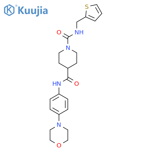 N4-4-(morpholin-4-yl)phenyl-N1-(thiophen-2-yl)methylpiperidine-1,4-dicarboxamide structure