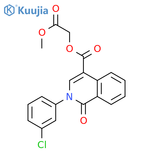 methyl 2-[2-(3-chlorophenyl)-1-oxo-1,2-dihydroisoquinoline-4-carbonyloxy]acetate structure
