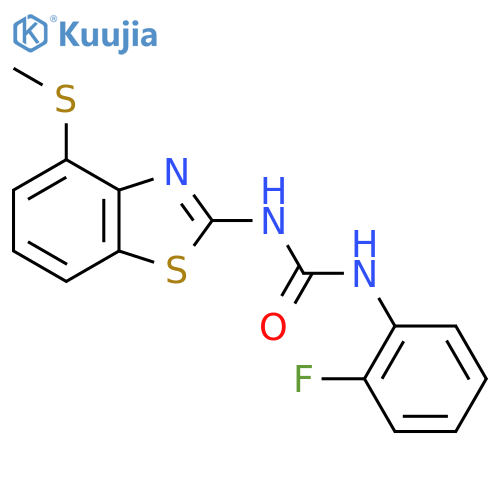 1-(2-fluorophenyl)-3-4-(methylsulfanyl)-1,3-benzothiazol-2-ylurea structure