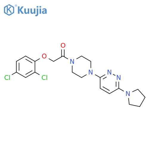 2-(2,4-dichlorophenoxy)-1-{4-[6-(pyrrolidin-1-yl)pyridazin-3-yl]piperazin-1-yl}ethan-1-one structure