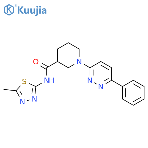 N-(5-methyl-1,3,4-thiadiazol-2-yl)-1-(6-phenylpyridazin-3-yl)piperidine-3-carboxamide structure