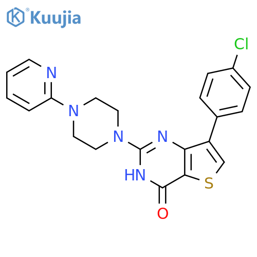 7-(4-chlorophenyl)-2-[4-(pyridin-2-yl)piperazin-1-yl]-3H,4H-thieno[3,2-d]pyrimidin-4-one structure