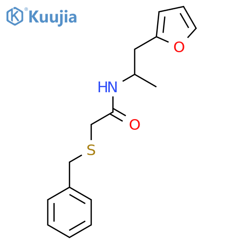 2-(benzylsulfanyl)-N-1-(furan-2-yl)propan-2-ylacetamide structure