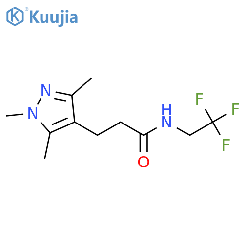 N-(2,2,2-trifluoroethyl)-3-(1,3,5-trimethyl-1H-pyrazol-4-yl)propanamide structure