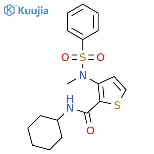 N-Cyclohexyl-3-[methyl(phenylsulfonyl)amino]-2-thiophenecarboxamide structure