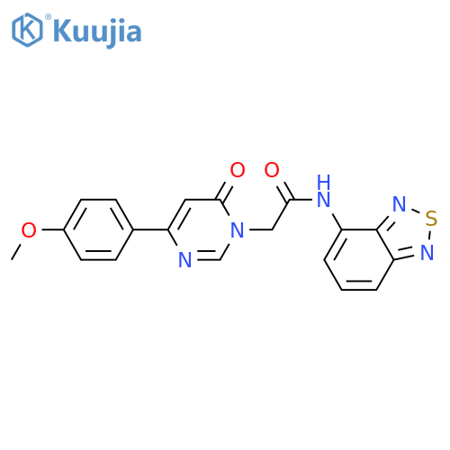 N-(2,1,3-benzothiadiazol-4-yl)-2-4-(4-methoxyphenyl)-6-oxo-1,6-dihydropyrimidin-1-ylacetamide structure