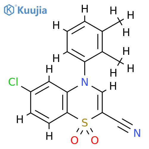 6-chloro-4-(2,3-dimethylphenyl)-1,1-dioxo-4H-1lambda6,4-benzothiazine-2-carbonitrile structure