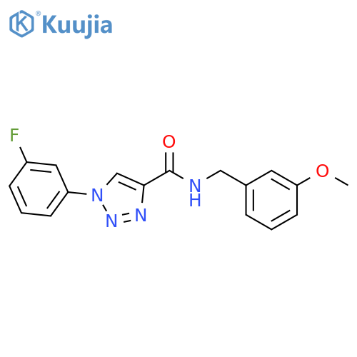 1-(3-Fluorophenyl)-N-[(3-methoxyphenyl)methyl]-1H-1,2,3-triazole-4-carboxamide structure