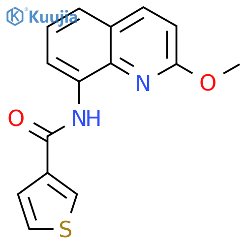N-(2-methoxyquinolin-8-yl)thiophene-3-carboxamide structure