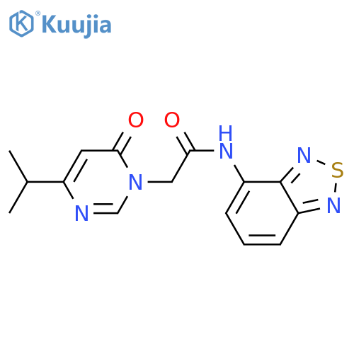 N-(2,1,3-benzothiadiazol-4-yl)-2-6-oxo-4-(propan-2-yl)-1,6-dihydropyrimidin-1-ylacetamide structure