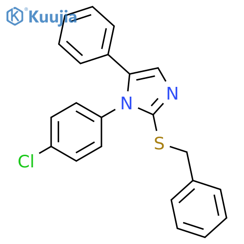 2-(benzylsulfanyl)-1-(4-chlorophenyl)-5-phenyl-1H-imidazole structure
