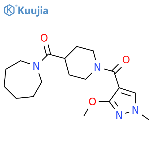 1-1-(3-methoxy-1-methyl-1H-pyrazole-4-carbonyl)piperidine-4-carbonylazepane structure