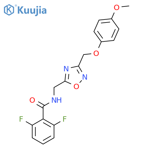2,6-difluoro-N-({3-(4-methoxyphenoxy)methyl-1,2,4-oxadiazol-5-yl}methyl)benzamide structure