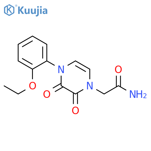 2-[4-(2-ethoxyphenyl)-2,3-dioxo-1,2,3,4-tetrahydropyrazin-1-yl]acetamide structure