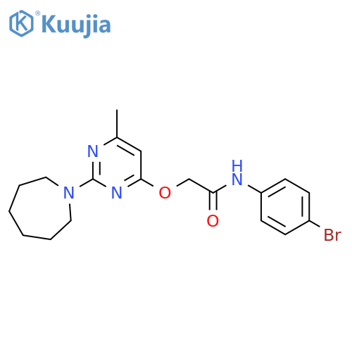 2-{[2-(azepan-1-yl)-6-methylpyrimidin-4-yl]oxy}-N-(4-bromophenyl)acetamide structure