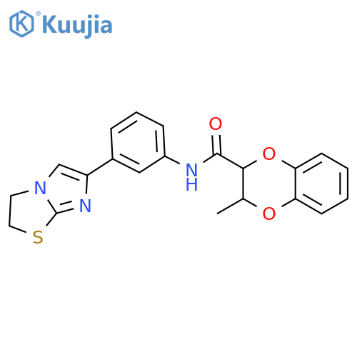 N-(3-{2H,3H-imidazo2,1-b1,3thiazol-6-yl}phenyl)-3-methyl-2,3-dihydro-1,4-benzodioxine-2-carboxamide structure