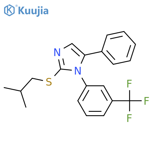 2-[(2-methylpropyl)sulfanyl]-5-phenyl-1-[3-(trifluoromethyl)phenyl]-1H-imidazole structure