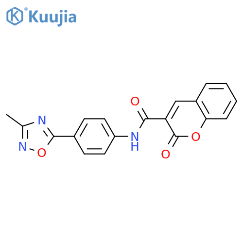 N-4-(3-methyl-1,2,4-oxadiazol-5-yl)phenyl-2-oxo-2H-chromene-3-carboxamide structure