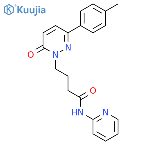 4-3-(4-methylphenyl)-6-oxo-1,6-dihydropyridazin-1-yl-N-(pyridin-2-yl)butanamide structure