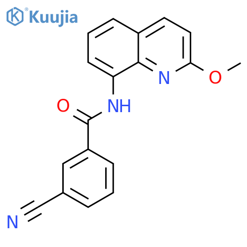 3-cyano-N-(2-methoxyquinolin-8-yl)benzamide structure