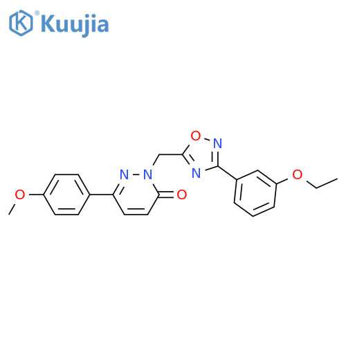 2-{[3-(3-ethoxyphenyl)-1,2,4-oxadiazol-5-yl]methyl}-6-(4-methoxyphenyl)-2,3-dihydropyridazin-3-one structure