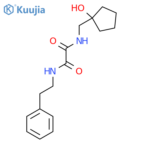 N-(1-hydroxycyclopentyl)methyl-N'-(2-phenylethyl)ethanediamide structure