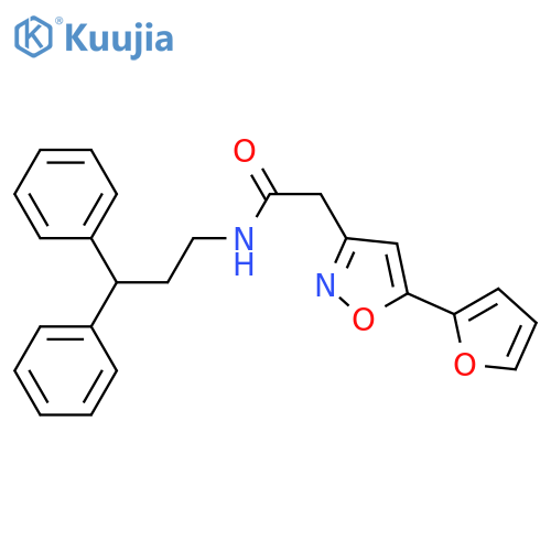 N-(3,3-diphenylpropyl)-2-5-(furan-2-yl)-1,2-oxazol-3-ylacetamide structure