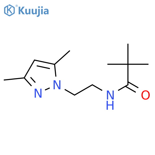 N-2-(3,5-dimethyl-1H-pyrazol-1-yl)ethyl-2,2-dimethylpropanamide structure