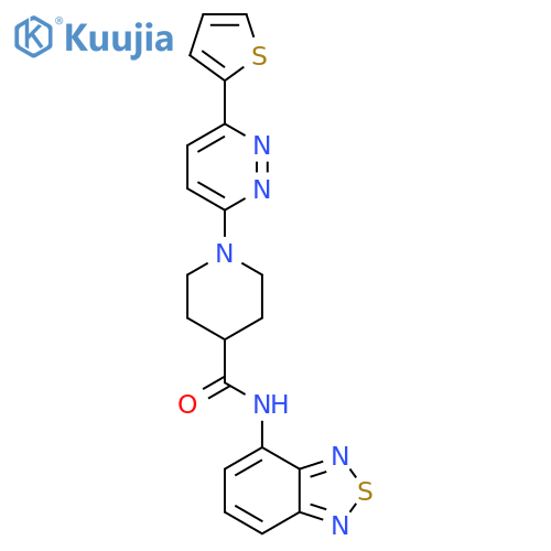 N-(2,1,3-benzothiadiazol-4-yl)-1-6-(thiophen-2-yl)pyridazin-3-ylpiperidine-4-carboxamide structure