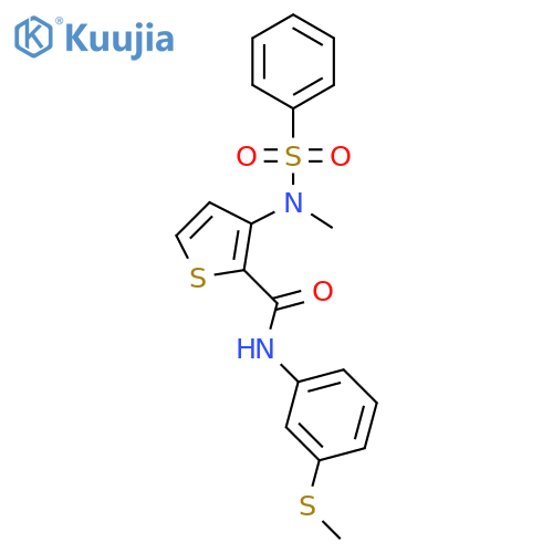 3-(N-methylbenzenesulfonamido)-N-[3-(methylsulfanyl)phenyl]thiophene-2-carboxamide structure