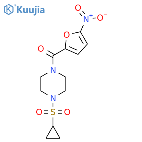 1-(cyclopropanesulfonyl)-4-(5-nitrofuran-2-carbonyl)piperazine structure
