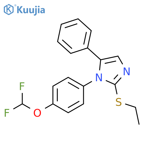 1-[4-(difluoromethoxy)phenyl]-2-(ethylsulfanyl)-5-phenyl-1H-imidazole structure